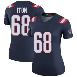 New England Patriots Women's Legend Navy Color Rush Jersey (68 Isaiah Iton)