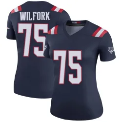 New England Patriots Women's Legend Navy Color Rush Jersey (75 Vince Wilfork)