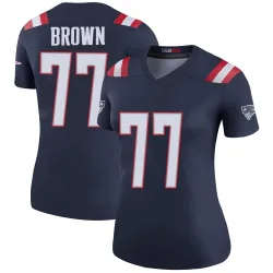 New England Patriots Women's Legend Navy Color Rush Jersey (77 Ben Brown)