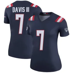 New England Patriots Women's Legend Navy Color Rush Jersey (7 Carlton Davis III)