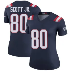 New England Patriots Women's Legend Navy Color Rush Jersey (80 Gee Scott Jr.)