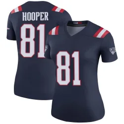New England Patriots Women's Legend Navy Color Rush Jersey (81 Austin Hooper)