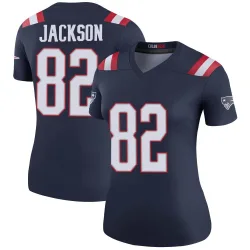 New England Patriots Women's Legend Navy Color Rush Jersey (82 JaQuae Jackson)