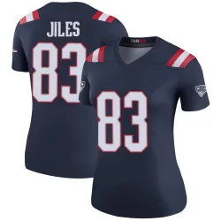 New England Patriots Women's Legend Navy Color Rush Jersey (83 John Jiles)