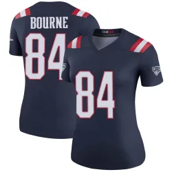 New England Patriots Women's Legend Navy Color Rush Jersey (84 Kendrick Bourne)