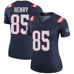 New England Patriots Women's Legend Navy Color Rush Jersey (85 Hunter Henry)