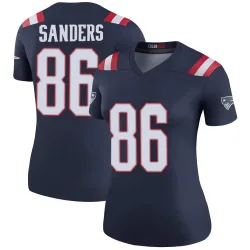 New England Patriots Women's Legend Navy Color Rush Jersey (86 Braylon Sanders)