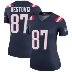 New England Patriots Women's Legend Navy Color Rush Jersey (87 Jack Westover)