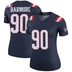 New England Patriots Women's Legend Navy Color Rush Jersey (90 Christian Barmore)