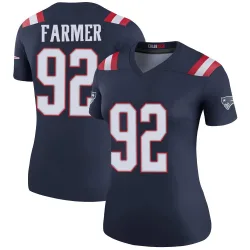 New England Patriots Women's Legend Navy Color Rush Jersey (92 Joshua Farmer)