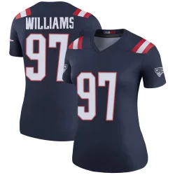 New England Patriots Women's Legend Navy Color Rush Jersey (97 Milton Williams)