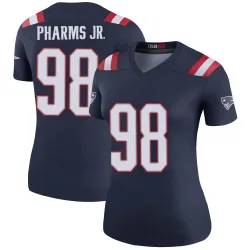New England Patriots Women's Legend Navy Color Rush Jersey (98 Jeremiah Pharms Jr.)
