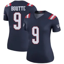 New England Patriots Women's Legend Navy Color Rush Jersey (9 Kayshon Boutte)