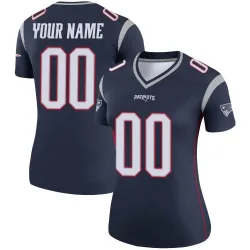 New England Patriots Women's Legend Navy Jersey (00 Custom)