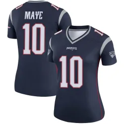 New England Patriots Women's Legend Navy Jersey (10 Drake Maye)