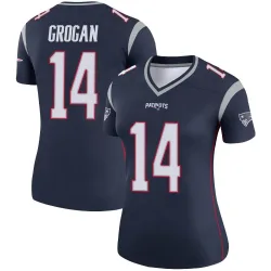 New England Patriots Women's Legend Navy Jersey (14 Steve Grogan)