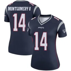 New England Patriots Women's Legend Navy Jersey (14 Ty Montgomery II)