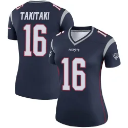 New England Patriots Women's Legend Navy Jersey (16 Sione Takitaki)