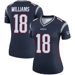 New England Patriots Women's Legend Navy Jersey (18 Kyle Williams)