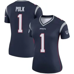 New England Patriots Women's Legend Navy Jersey (1 Ja'Lynn Polk)