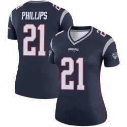 New England Patriots Women's Legend Navy Jersey (21 Adrian Phillips)