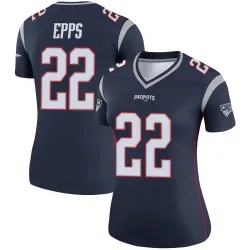 New England Patriots Women's Legend Navy Jersey (22 Marcus Epps)
