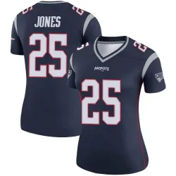 New England Patriots Women's Legend Navy Jersey (25 Marcus Jones)