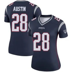 New England Patriots Women's Legend Navy Jersey (28 Alex Austin)