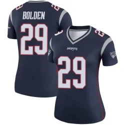 New England Patriots Women's Legend Navy Jersey (29 Isaiah Bolden)