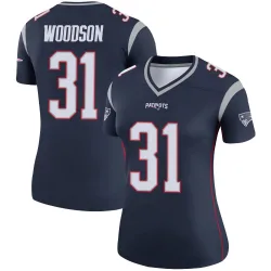 New England Patriots Women's Legend Navy Jersey (31 Craig Woodson)