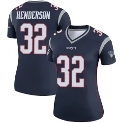 New England Patriots Women's Legend Navy Jersey (32 TreVeyon Henderson)