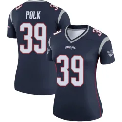 New England Patriots Women's Legend Navy Jersey (39 Jordan Polk)