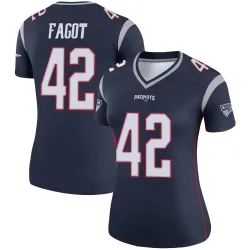 New England Patriots Women's Legend Navy Jersey (42 Diego Fagot)