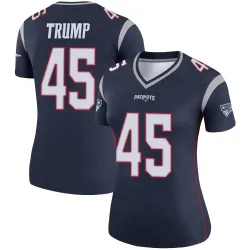 New England Patriots Women's Legend Navy Jersey (45 Donald Trump)