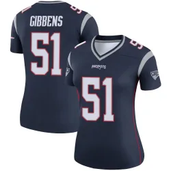 New England Patriots Women's Legend Navy Jersey (51 Jack Gibbens)