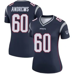 New England Patriots Women's Legend Navy Jersey (60 David Andrews)