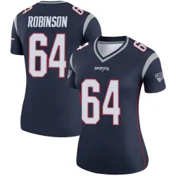 New England Patriots Women's Legend Navy Jersey (64 Layden Robinson)