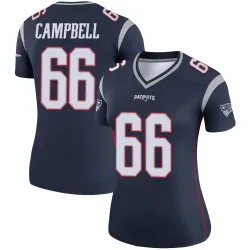 New England Patriots Women's Legend Navy Jersey (66 Will Campbell)