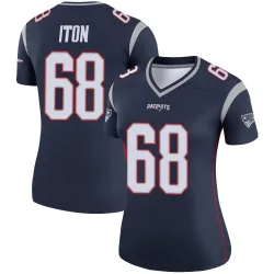 New England Patriots Women's Legend Navy Jersey (68 Isaiah Iton)