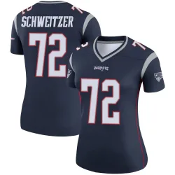New England Patriots Women's Legend Navy Jersey (72 Wes Schweitzer)