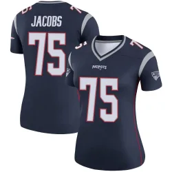 New England Patriots Women's Legend Navy Jersey (75 Demontrey Jacobs)