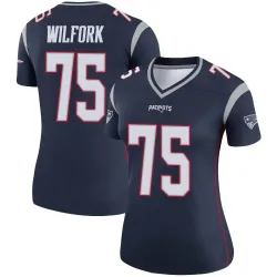 New England Patriots Women's Legend Navy Jersey (75 Vince Wilfork)