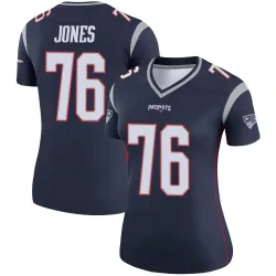 New England Patriots Women's Legend Navy Jersey (76 Caleb Jones)