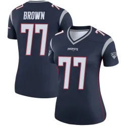 New England Patriots Women's Legend Navy Jersey (77 Ben Brown)