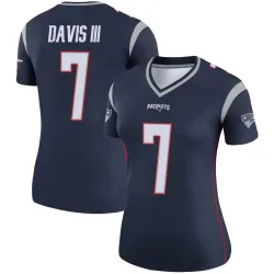 New England Patriots Women's Legend Navy Jersey (7 Carlton Davis III)