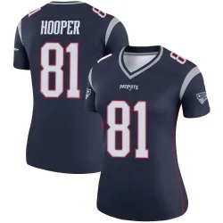 New England Patriots Women's Legend Navy Jersey (81 Austin Hooper)