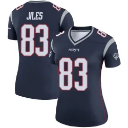 New England Patriots Women's Legend Navy Jersey (83 John Jiles)