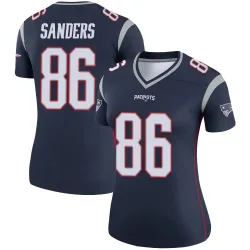 New England Patriots Women's Legend Navy Jersey (86 Braylon Sanders)