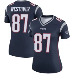 New England Patriots Women's Legend Navy Jersey (87 Jack Westover)