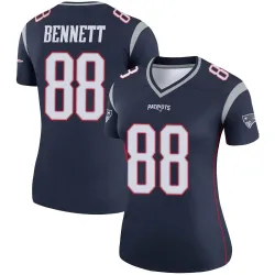 New England Patriots Women's Legend Navy Jersey (88 Martellus Bennett)
